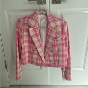 Maeve Pink Plaid Women's Jacket EUC XS